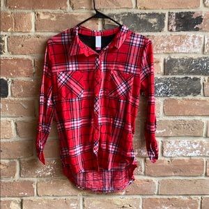 Button down girls flannel